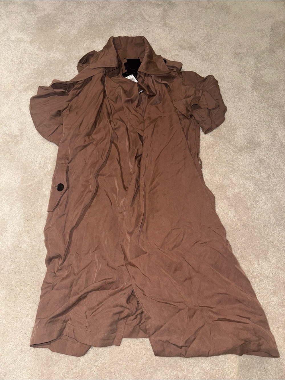 BCBG Max Lightweight Brown Trench Coat